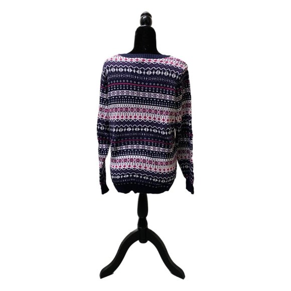 Croft & Barrow Multi-color Striped V-neck Sweater, XL, Pre-owned - Picture 4 of 7